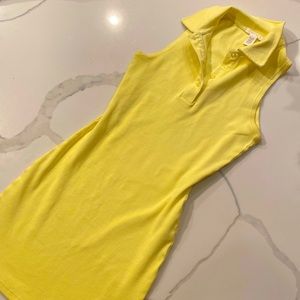 Full Tilt Yellow collared bodycon dress